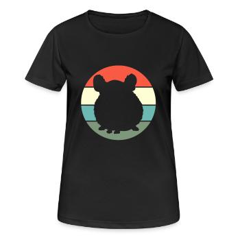 Chinchilla - Women's Breathable T-Shirt - black - Front - AI Model Female 172 light (172cm)