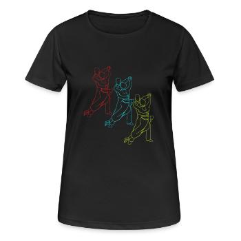 Walzer Paartanz - Frauen T-Shirt atmungsaktiv - Schwarz - Vorne - AI Model Female 172 light (172cm)