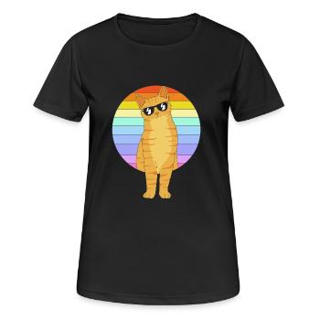 Tabby Cat - Women's Breathable T-Shirt - black - Front - AI Model Female 172 light (172cm)
