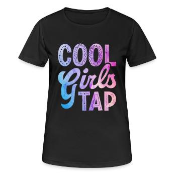Filles cool dansant claquettes - T-shirt respirant Femme - noir - Devant - AI Model Female 172 light (172cm)