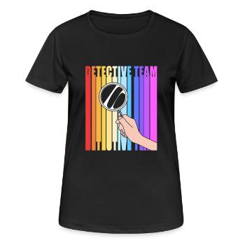 Détective - T-shirt respirant Femme - noir - Devant - AI Model Female 172 light (172cm)