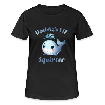 Daddys kleiner Squirter unangemessen peinlich - Frauen T-Shirt atmungsaktiv - Schwarz - Vorne - AI Model Female 172 light (172cm)