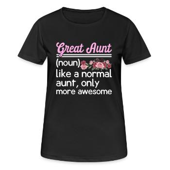 Great-Aunt Definition Funny - Women's Breathable T-Shirt - black - Front - AI Model Female 172 light (172cm)