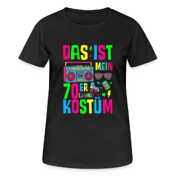 C’est mon costume des années 70 - T-shirt respirant Femme - noir - Devant - AI Model Female 172 light (172cm)