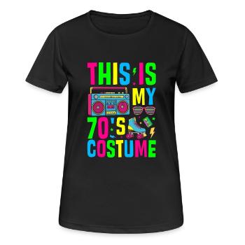 This Is My 70s Costume - Frauen T-Shirt atmungsaktiv - Schwarz - Vorne - AI Model Female 172 light (172cm)