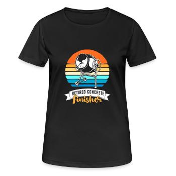 Beton Betonfertiger Betonmischer - Frauen T-Shirt atmungsaktiv - Schwarz - Vorne - AI Model Female 172 light (172cm)