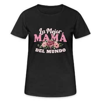 Das beste Muttertagsgeschenk der Welt - Frauen T-Shirt atmungsaktiv - Schwarz - Vorne - AI Model Female 172 light (172cm)