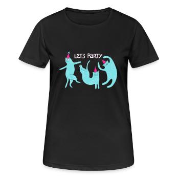 Party Cats Feiern Party Cats Celebration - Frauen T-Shirt atmungsaktiv - Schwarz - Vorne - AI Model Female 172 light (172cm)