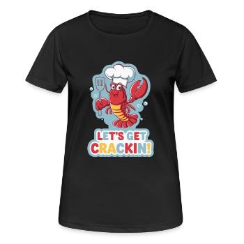 LASS UNS LOSLEGEN - Frauen T-Shirt atmungsaktiv - Schwarz - Vorne - AI Model Female 172 light (172cm)