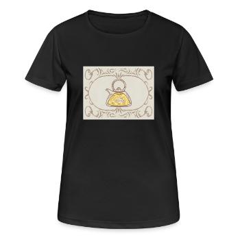 Théière Florale Vintage Illustration Flora Vintage - T-shirt respirant Femme - noir - Devant - AI Model Female 172 light (172cm)