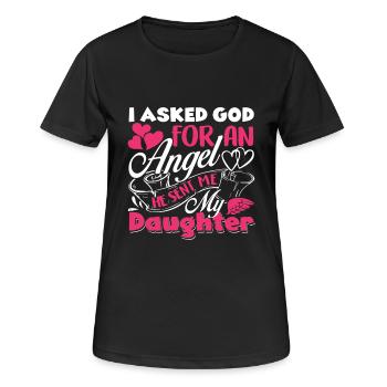Mother's Day God Sent Me My Daughter - Women's Breathable T-Shirt - black - Front - AI Model Female 172 light (172cm)
