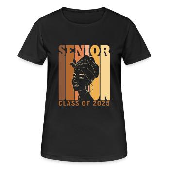 Class of 2025 - Women's Breathable T-Shirt - black - Front - AI Model Female 172 light (172cm)