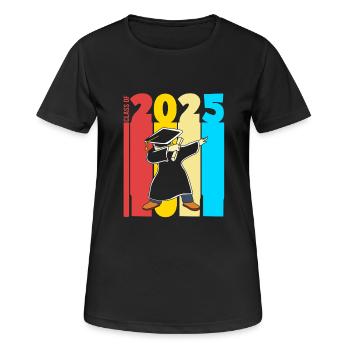 Class of 2025 - Women's Breathable T-Shirt - black - Front - AI Model Female 172 light (172cm)