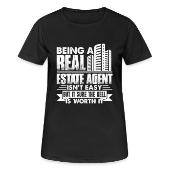 Real Estate Agent Being A Real Estate Agent - Women's Breathable T-Shirt - black - Front - AI Model Female 172 light (172cm)