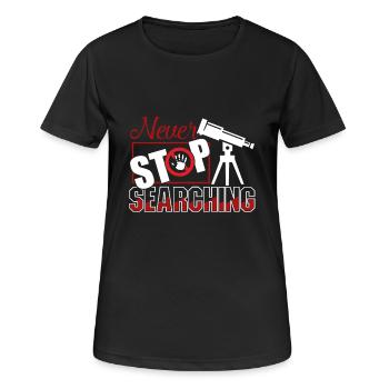 Astronomer Never Stop Searching - Women's Breathable T-Shirt - black - Front - AI Model Female 172 light (172cm)