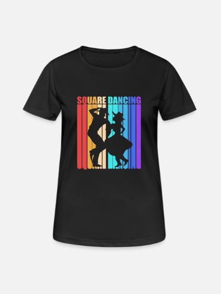 Square Dance - Frauen T-Shirt atmungsaktiv - Schwarz