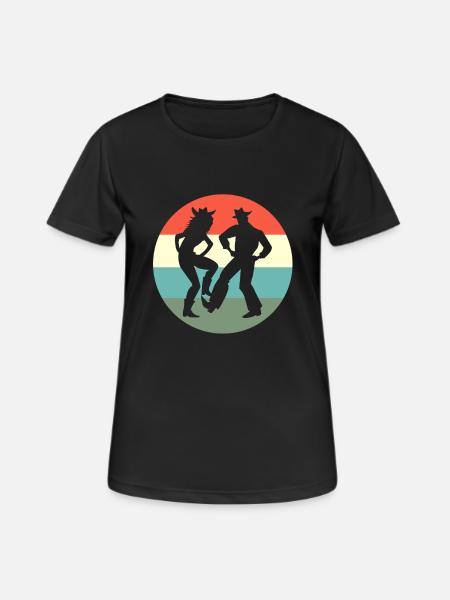 Square Dance - Frauen T-Shirt atmungsaktiv - Schwarz