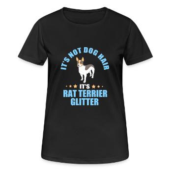 Rat Terrier - Frauen T-Shirt atmungsaktiv - Schwarz - Vorne - AI Model Female 172 light (172cm)
