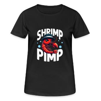 Shrimp Pimp Seafood Shrimp Lover - Frauen T-Shirt atmungsaktiv - Schwarz - Vorne - AI Model Female 172 light (172cm)