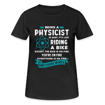 Physicist Being A Physicist Is Easy - Women's Breathable T-Shirt - black - Front - AI Model Female 172 light (172cm)