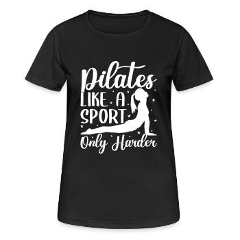 Amateurs de Pilates Le Pilates comme un sport - T-shirt respirant Femme - noir - Devant - AI Model Female 172 light (172cm)