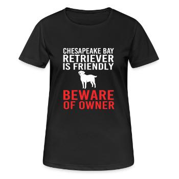 Retriever de la baie de Chesapeake - T-shirt respirant Femme - noir - Devant - AI Model Female 172 light (172cm)