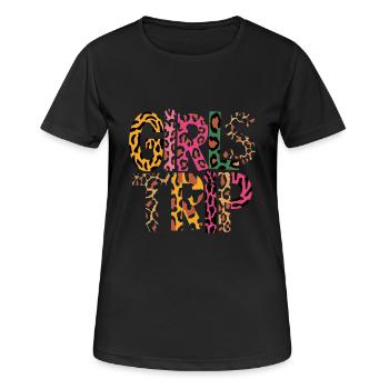 Girls' outing with animal print for the perfect - Women's Breathable T-Shirt - black - Front - AI Model Female 172 light (172cm)