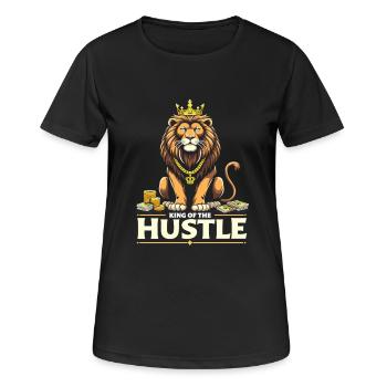 Hustle King – Lion Lion Winners & Movers & Shakers - Women's Breathable T-Shirt - black - Front - AI Model Female 172 light (172cm)