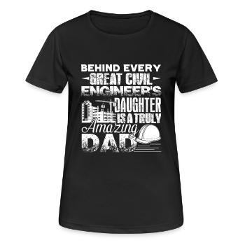 Civil Engineer Civil Engineer Dad - Women's Breathable T-Shirt - black - Front - AI Model Female 172 light (172cm)