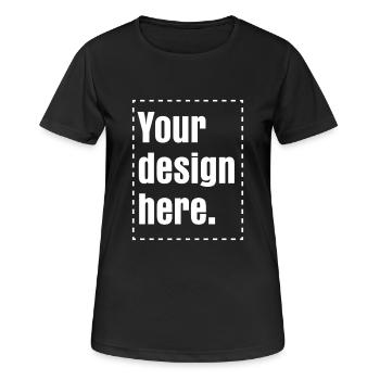 Votre design ici haha pisswitzig - T-shirt respirant Femme - noir - Devant - AI Model Female 172 light (172cm)