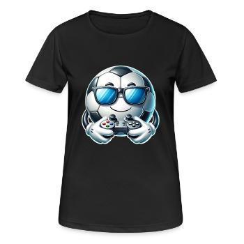 Football Gaming Gamer - Women's Breathable T-Shirt - black - Front - AI Model Female 172 light (172cm)