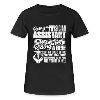 Being A Physician Assistant Is Easy - Women's Breathable T-Shirt - black - Front - AI Model Female 172 light (172cm)