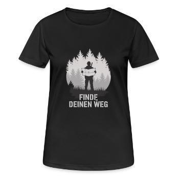 Finde Deinen Weg Survival - Frauen T-Shirt atmungsaktiv - Schwarz - Vorne - AI Model Female 172 light (172cm)