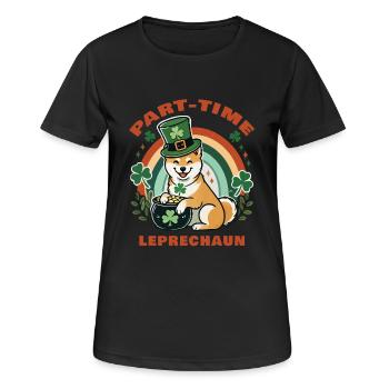 Part-time Leprechaun St. Patrick's Day - Women's Breathable T-Shirt - black - Front - AI Model Female 172 light (172cm)