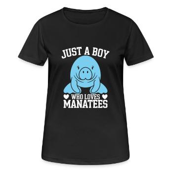 Seekuh - Frauen T-Shirt atmungsaktiv - Schwarz - Vorne - AI Model Female 172 light (172cm)