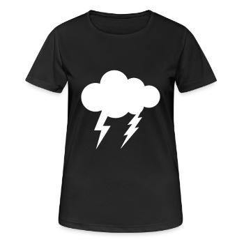 Biker Geschenk, Mann, Frau, Wolke T-Shirt - Frauen T-Shirt atmungsaktiv - Schwarz - Vorne - AI Model Female 172 light (172cm)