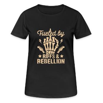 Rock and roll - T-shirt respirant Femme - noir - Devant - AI Model Female 172 light (172cm)
