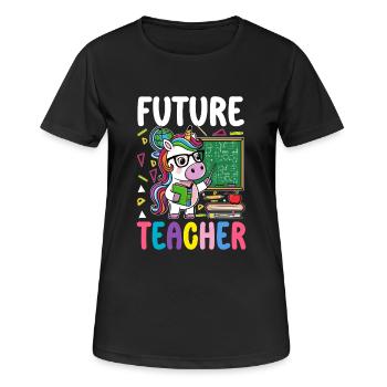 Future Teacher - Frauen T-Shirt atmungsaktiv - Schwarz - Vorne - AI Model Female 172 light (172cm)