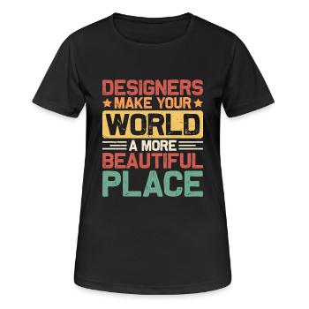 Designer - Women's Breathable T-Shirt - black - Front - AI Model Female 172 light (172cm)