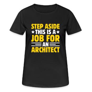 Architekt - Frauen T-Shirt atmungsaktiv - Schwarz - Vorne - AI Model Female 172 light (172cm)