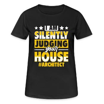 Architecte - T-shirt respirant Femme - noir - Devant - AI Model Female 172 light (172cm)