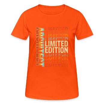 Architecte - T-shirt respirant Femme - orange néon - Devant - AI Model Female 172 dark (172cm)