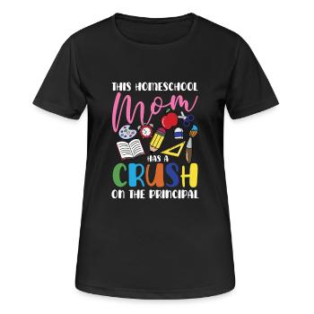 Diese Homeschool Mama Hat Einen Schwarm Auf Den - Frauen T-Shirt atmungsaktiv - Schwarz - Vorne - AI Model Female 172 light (172cm)