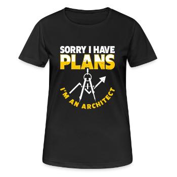 Architecte - T-shirt respirant Femme - noir - Devant - AI Model Female 172 light (172cm)
