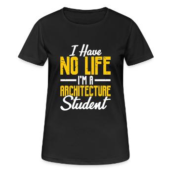 Architekt - Frauen T-Shirt atmungsaktiv - Schwarz - Vorne - AI Model Female 172 light (172cm)