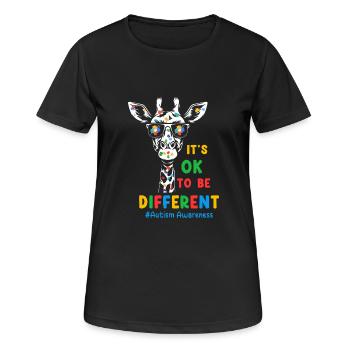 Autismus Autisten - Frauen T-Shirt atmungsaktiv - Schwarz - Vorne - AI Model Female 172 light (172cm)