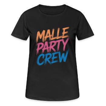 Malle Party Crew - Frauen T-Shirt atmungsaktiv - Schwarz - Vorne - AI Model Female 172 light (172cm)