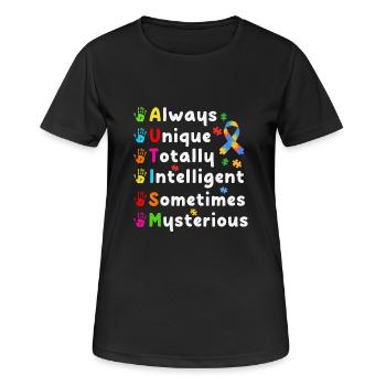 Autism Autistic - Women's Breathable T-Shirt - black - Front - AI Model Female 172 light (172cm)
