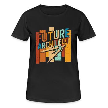 Architecte - T-shirt respirant Femme - noir - Devant - AI Model Female 172 light (172cm)