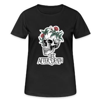 KNOCHEN LEBEN NACH DEM TOD - Frauen T-Shirt atmungsaktiv - Schwarz - Vorne - AI Model Female 172 light (172cm)